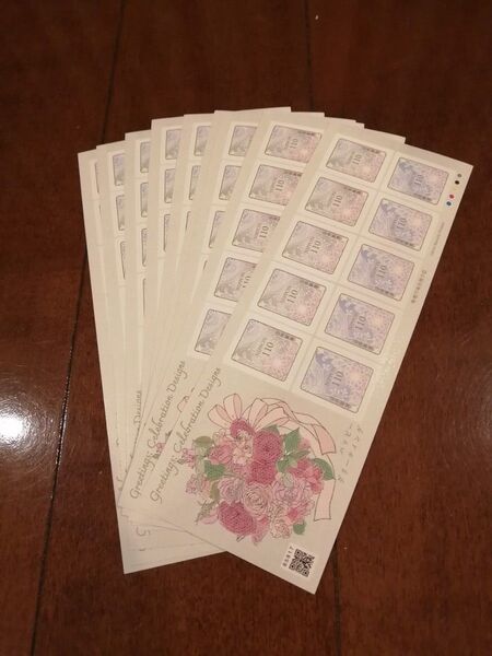 新品未使用 記念切手 110円切手 ×10シート=11000円分 切手シート シール
