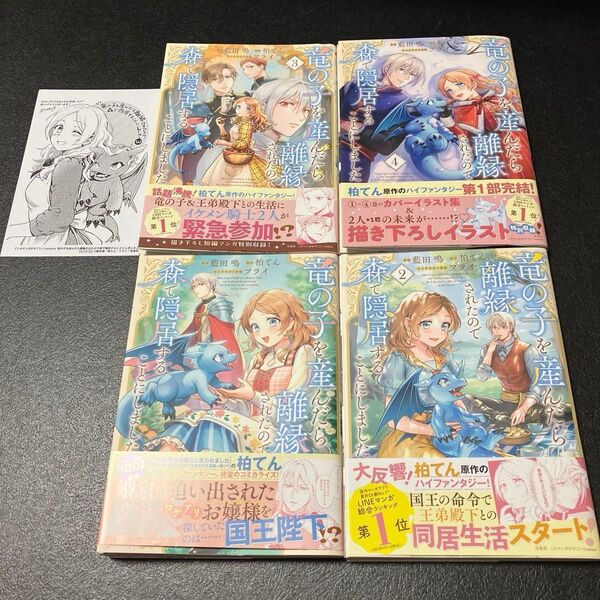 竜の子を産んだら離縁されたので森で隠居することにしました 1〜4 (このマンガがすごい!) 藍田鳴/漫画 柏てん/原作 特典付き