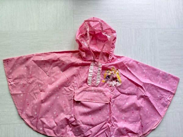 カッパ レインコート 90〜100cm レインポンチョ プリンセス ディズニー 女の子 雨具