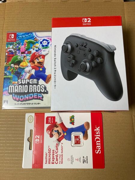 Nintendo Switch Proコントローラー 2 Switch2マイクロSDカード スーパーマリオブラザーズワンダー