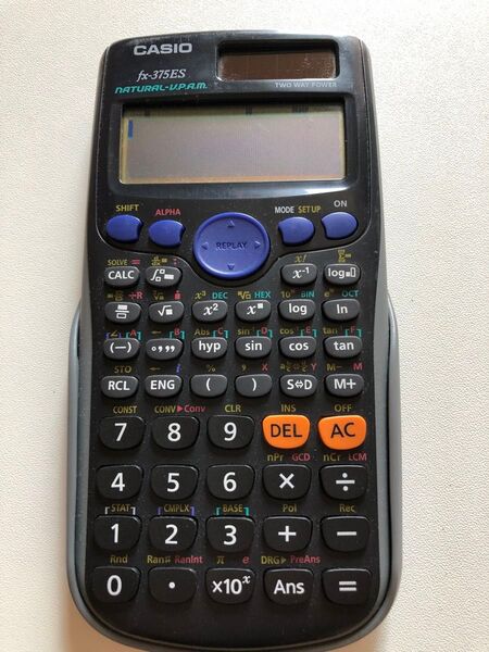 関数電卓 casio fx-375es/カシオ 関数電卓/ソーラー電池
