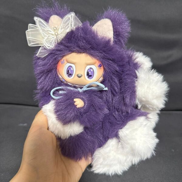 海外限定LABUBU ZIMOMOラブブ ぬいぐるみ ふわふわ 紫