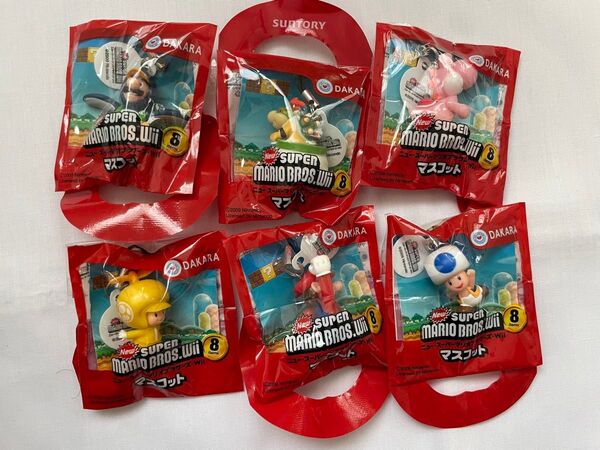スーパーマリオブラザーズ マスコット ノベルティ DAKARA キーホルダー ルイージ キノピオ ヨッシー クッパ