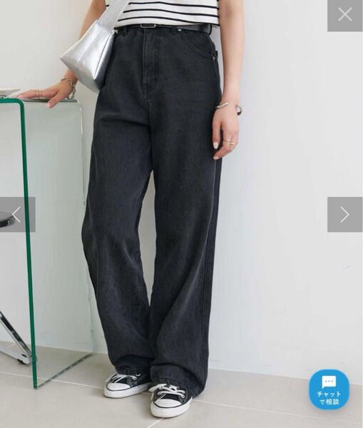 Discoat USコットンデニムストレートパンツ S ブラック