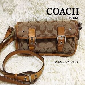 コーチ COACH レディース ショルダーバッグ 肩掛け 斜め掛け キャンバス レザー 旅行 ミニ 6844