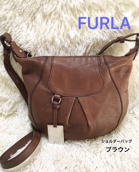 FURLA フルラ レディース ショルダーバッグ 肩掛け 斜め掛け ワンショルダーバッグ ビジネス ブラウン レザー