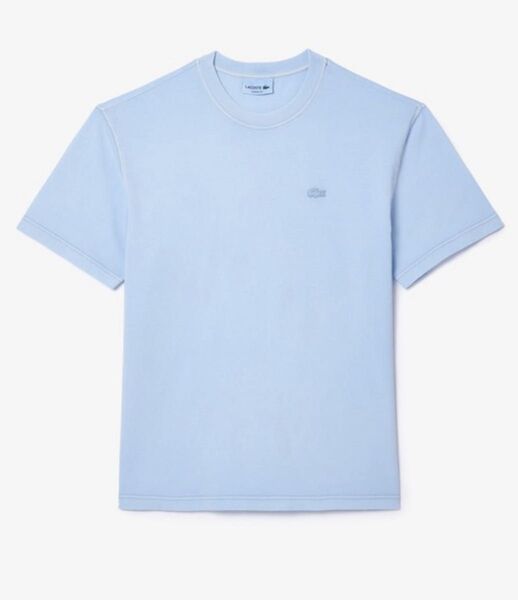ラコステ ヴィンテージ加工 ナチュラルダイワントーンTシャツ ライトブルー Lサイズ 新品