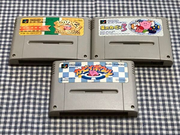 SFC スーパーファミコン 星のカービィ3 星のカービィ スーパーデラックス カービィボウル 3本セット ソフトのみ まとめ