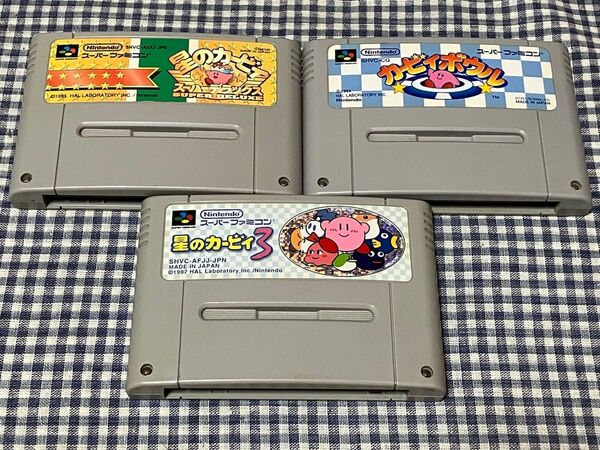 SFC スーパーファミコン 星のカービィ3 星のカービィ スーパーデラックス カービィボウル 3本セット ソフトのみ まとめ