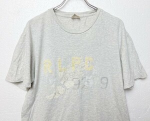 90's 00's ポロラルフローレン ウイングフット プリント 半袖 Tシャツ (S) 灰 グレー 90年代 00年代 旧タグ