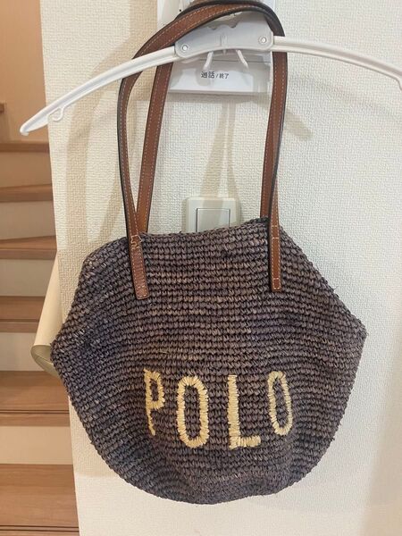 POLO RALPH LAUREN ストローバッグ アオ