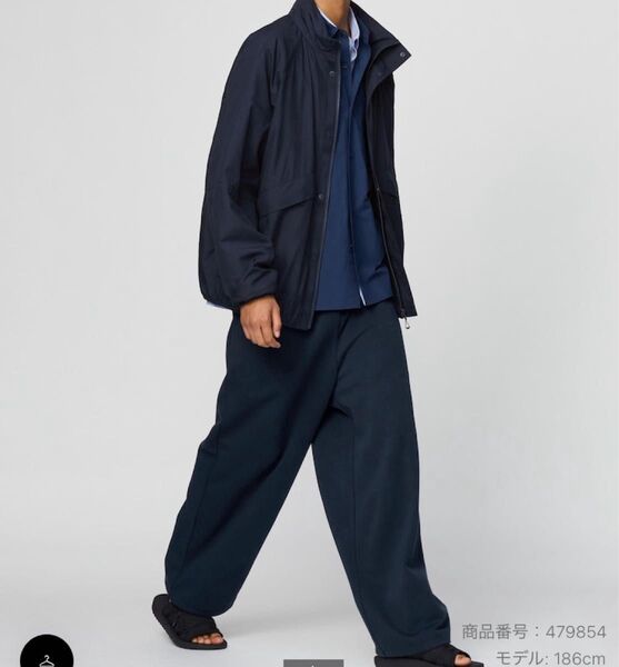 新品 ユニクロC スウェットワイドパンツ ネイビー M