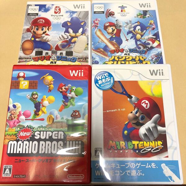マリオ&ソニックATバンクーバーオリンピックWii、北京オリンピックWii、スーパーマリオブラザーズ Wii、マリオテニスWii