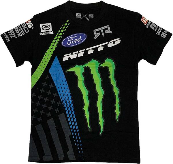 Vaughn Gittin Jr ECKO UNLTD Type1モンスターエナジースポンサードRTR Tシャツ（ブラック）(XXL)【並行輸入品】