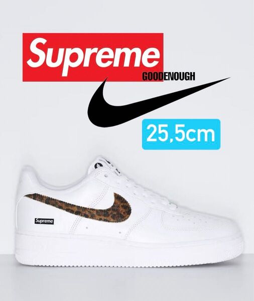 GOODENOUGH × Supreme × Nike Air Force 1 Low "White/Leopard"