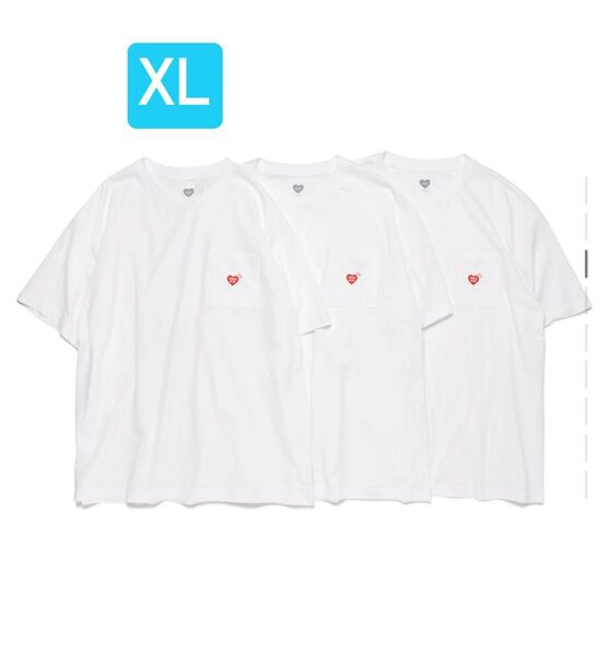 HUMAN MADE 3-Pack Pocket T-Shirt Set 白い