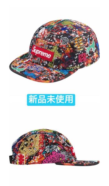 Supreme AOI Embroidered Camp Cap "Flames"
