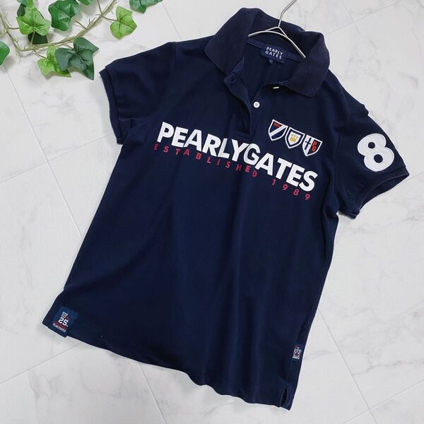 PEARLY GATES パーリーゲイツ 半袖ポロシャツ PG89 ネイビー ゴルフウェア
