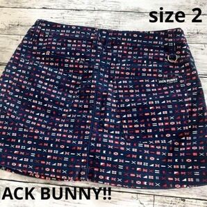 ジャックバニー スカート L サイズ2 国旗 JACKBUNNY!! ゴルフスカート