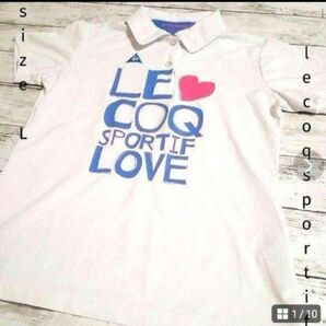 ルコックスポルティフ 半袖 L ポロシャツ ゴルフ lecoqgolf