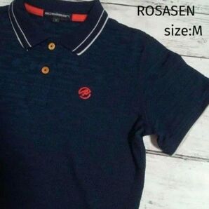 ROSASEN 半袖 M レディース ゴルフウェア パイル地風 ロサーセン