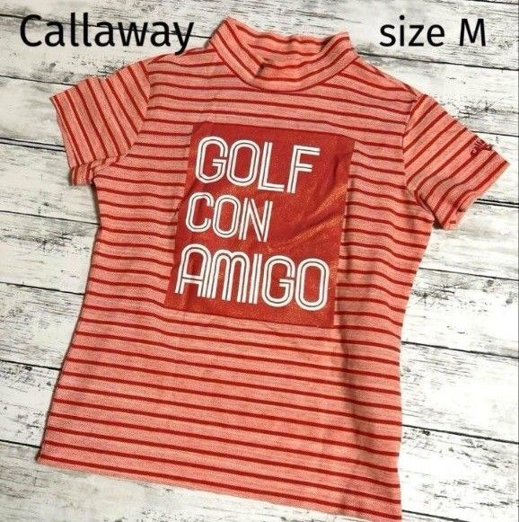 Callaway 半袖 M モックネック シャツ ゴルフ キャロウェイ