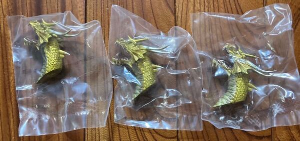 一番くじ ゴジラ 大怪獣列伝G G賞 モンスターヘッドマグネット キングギドラ 3点セット
