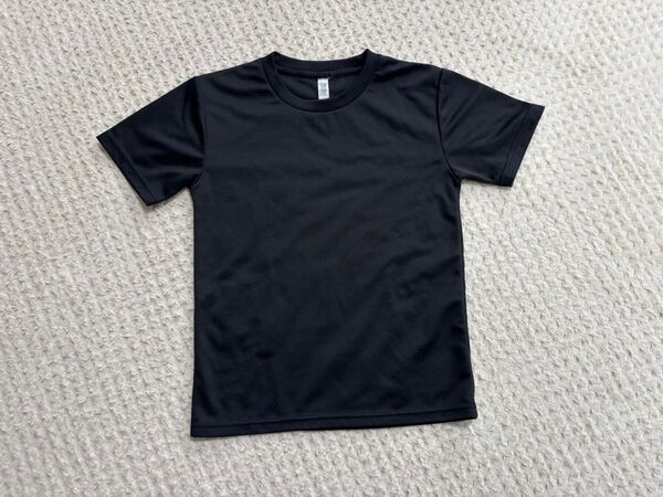 グリマー 半袖 黒 ドライTシャツ 140