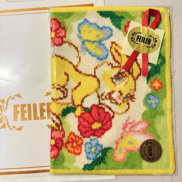 【新品】フェイラー FEILER ディズニーコラボ タオルハンカチ ミスバニーおリボンシールプレゼント袋付