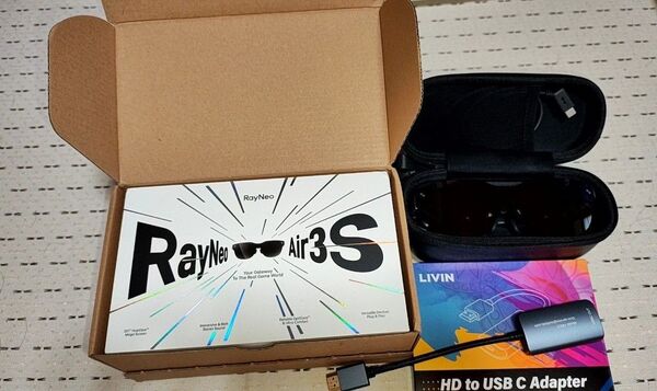 (7/6で出品停止)RayNeo air 3s とHDMI to type-c 変換アダプタ のセット arグラス 120hz