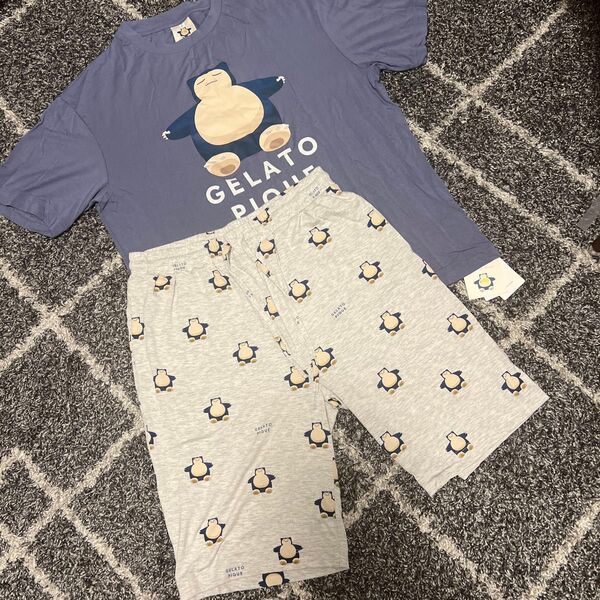 新品 ジェラートピケ 【ポケモンスリープ】接触冷感プリントTシャツ&ショートパンツセット