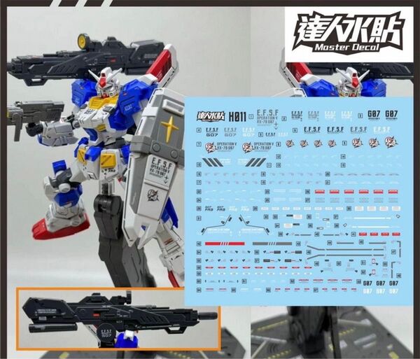 HGUC 1/144 フルアーマー ガンダム7号機用水転写式デカール 他社製 ガンダム ガンプラ プラモデル