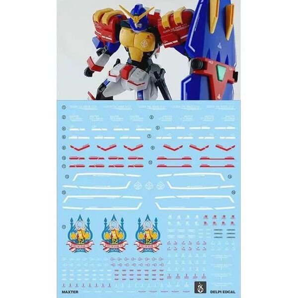 HG1/144 ガンダムマックスター用水転写式デカール 他社製 ガンダム ガンプラ プラモデル