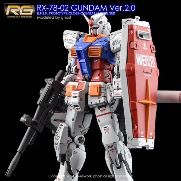 RG 1/144 RX-78-2 ガンダム Ver.2.0用水転写式デカール 炎社製 ガンダム ガンプラ