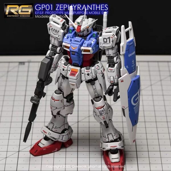 RG 1/144 試作1号機 ガンダムGP01 ゼフィランサス用水転写デカール 炎社製 ガンダム ガンプラ プラモデル