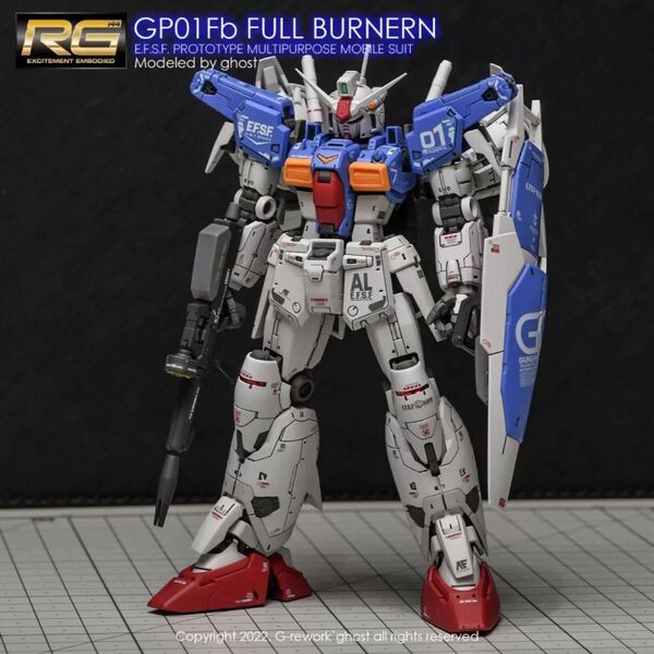 RG 1/144 試作1号機GP01FB用水転写式デカール 炎社製 ガンダム ガンプラ プラモデル