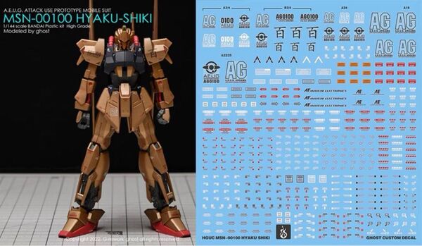 HG 1/144 百式用水転写式デカール 他社製 ガンダム ガンプラ プラモデル