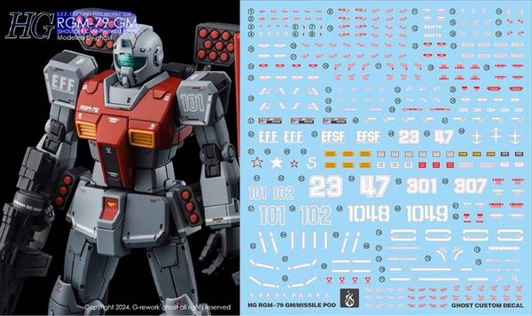 HG 1/144 ジム(ショルダー・キャノン装備/ミサイルポッド装備用水転写式デカール ガンプラ プラモデル ガンプラ