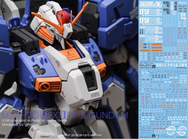 MG 1/100 ガンダムEX-S Ver.1.5用水転写式デカール 炎社製 ガンダム ガンプラ プラモデル