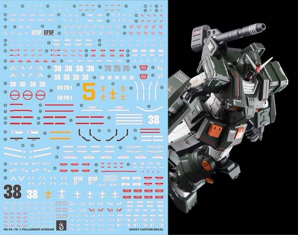 HG 1/144 FA-78-1 フルアーマーガンダム用水転写式デカール他社製 ガンダム ガンプラ プラモデル