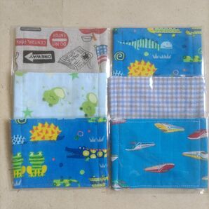 マスク 子ども キッズ ハンドメイド 男の子 6枚 ゴム無しのマスクもあります 【16】
