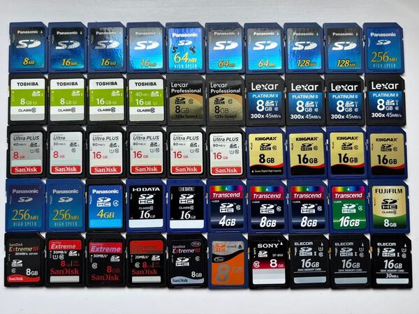 ★フォーマット済み★ SDカード 50点まとめセット Panasonic TOSHIBA Lexar Transcend 他