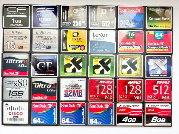 ★フォーマット済み★ CFカード 30点まとめ Nikon Lexar SONY ■〜1GB 4GB 8GB