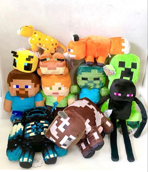 Minecraft マインクラフト ぬいぐるみ 11体セット クリーパー スティーブ アレックス エンダーマン キツネ ヒョウ