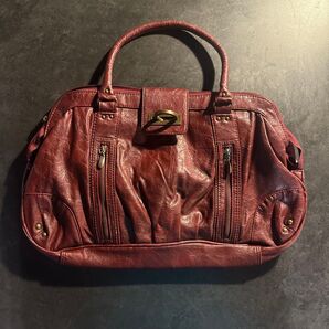 y2k Lalgo leather レザー ハンドバッグ レッド ハンド ワインレッド カジュアル