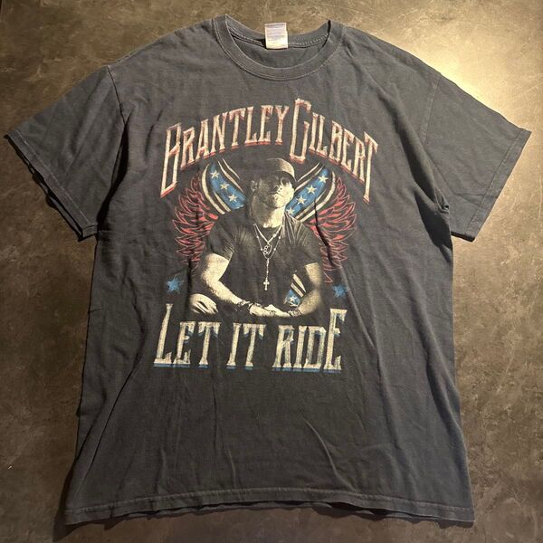 BRANTLEY Tシャツ 古着 黒 ブラック バンド Tee ツアーTシャツ プリントメンズ L