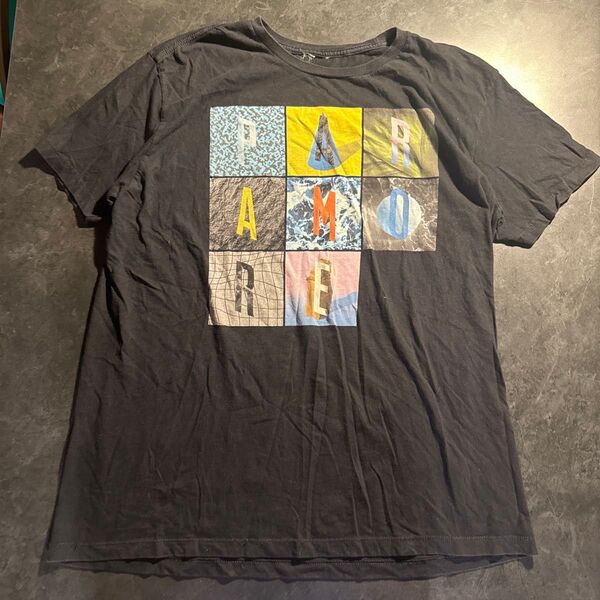 y2k PARAMORE 黒 半袖 Tシャツ 半袖Tシャツ ブラック グラフィック プリント メンズ ストリート Lサイズ