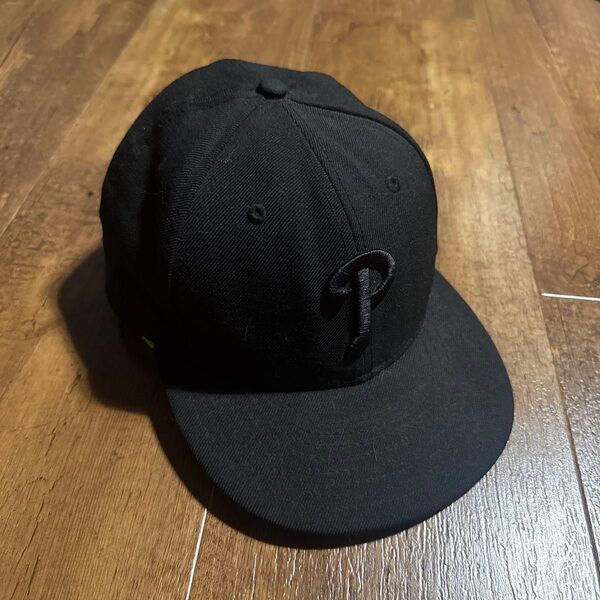 NEWERA Pirates ニューエラ キャップ 帽子 ブラック 刺繍ロゴ ベースボールキャップ メンズ 60.6センチ