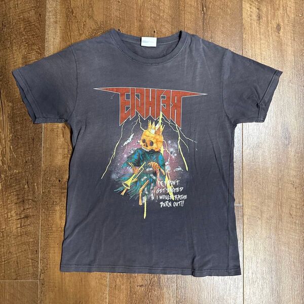 vintage 古着 ビンテージ Tシャツ ブラック バンド コットン ヴィンテージ 半袖 黒 サンフェード プリントミュージック
