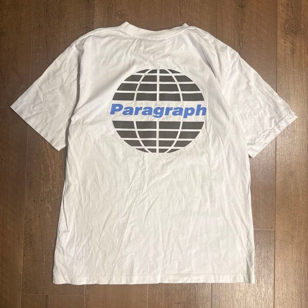 paragraph Tシャツ 半袖 カットソー プリントTシャツ グラフィックホワイト ストリートバックプリントメンズ ML